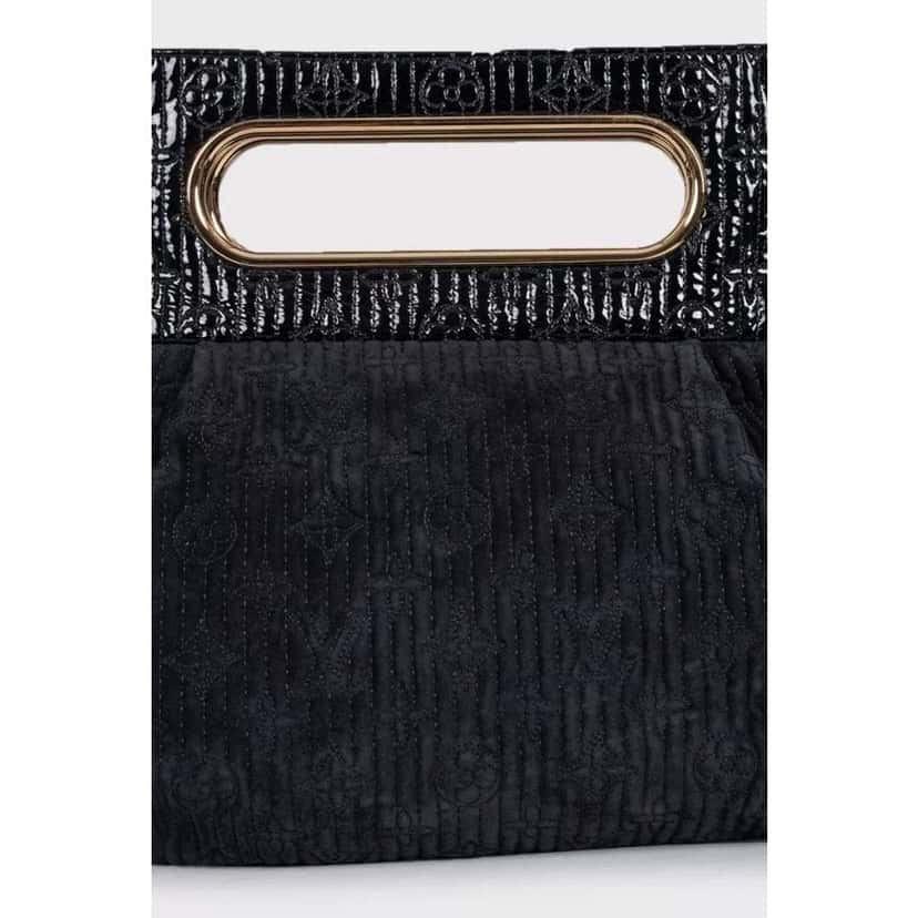 Louis Vuitton Motard Clutch Handbag Black Suede Very good condition - Box View