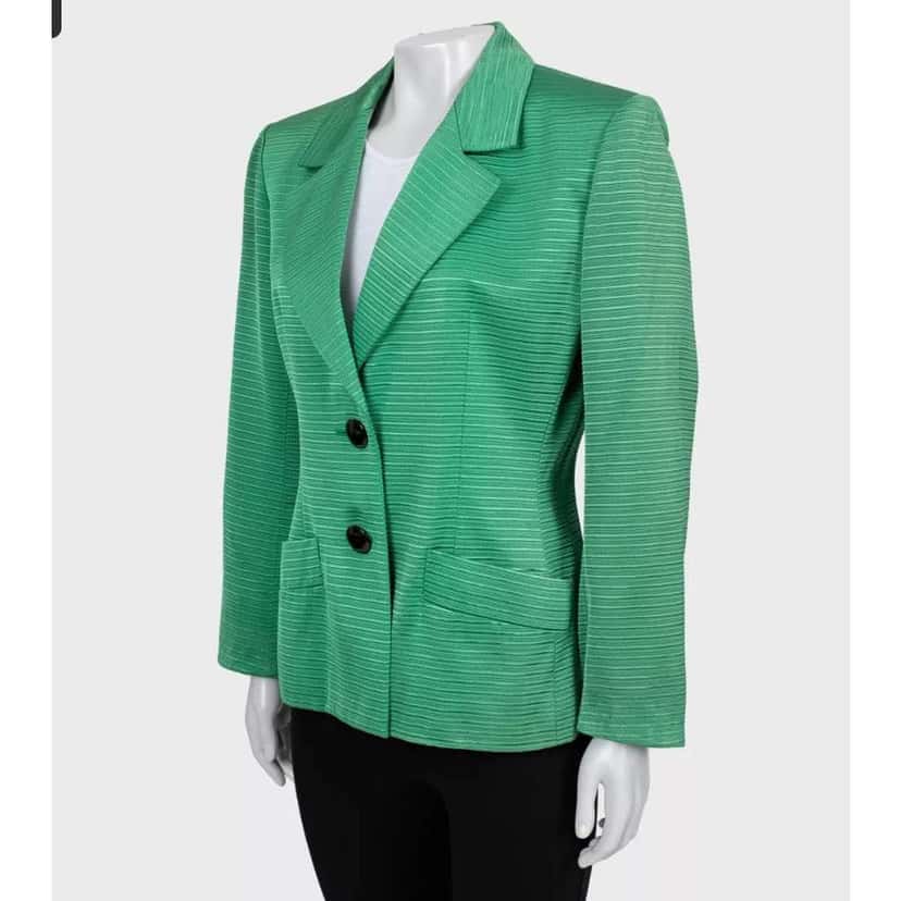 Saint Laurent Tailored Jacket Green Cotton Good condition - Back View