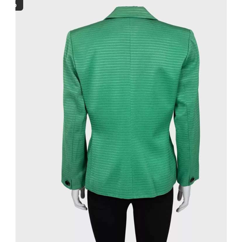 Saint Laurent Tailored Jacket Green Cotton Good condition - Inside View