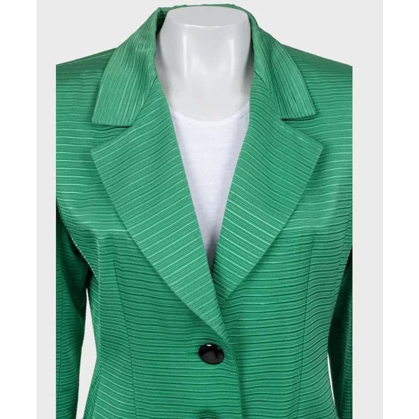 Saint Laurent Tailored Jacket Green Cotton Good condition - Model View