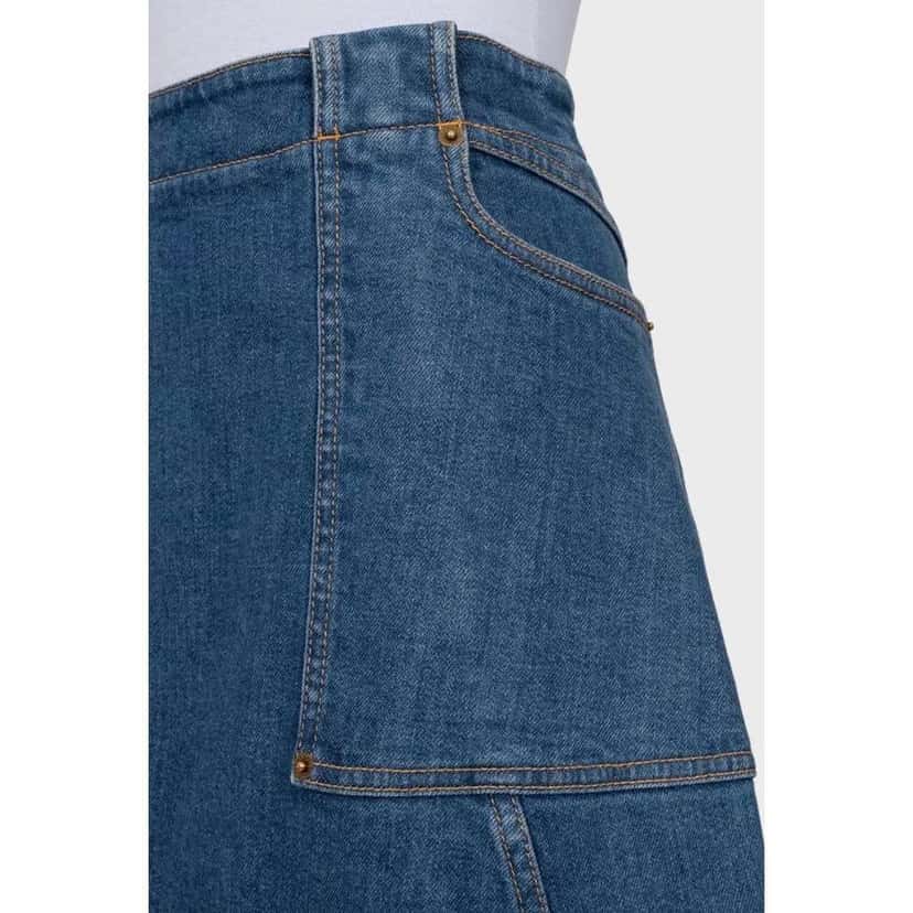 Louis Vuitton Skirt Blue Cotton Very good condition - Model View