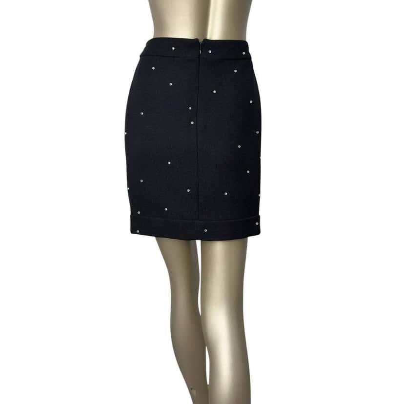 Chanel Mini Embellishment Skirt Black Cotton Very good condition - Inside View