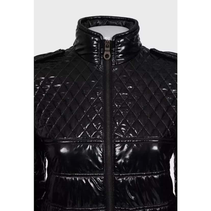 Chanel Fall 2011 Polyurethane Fitted Jacket Black Very good condition - Model View
