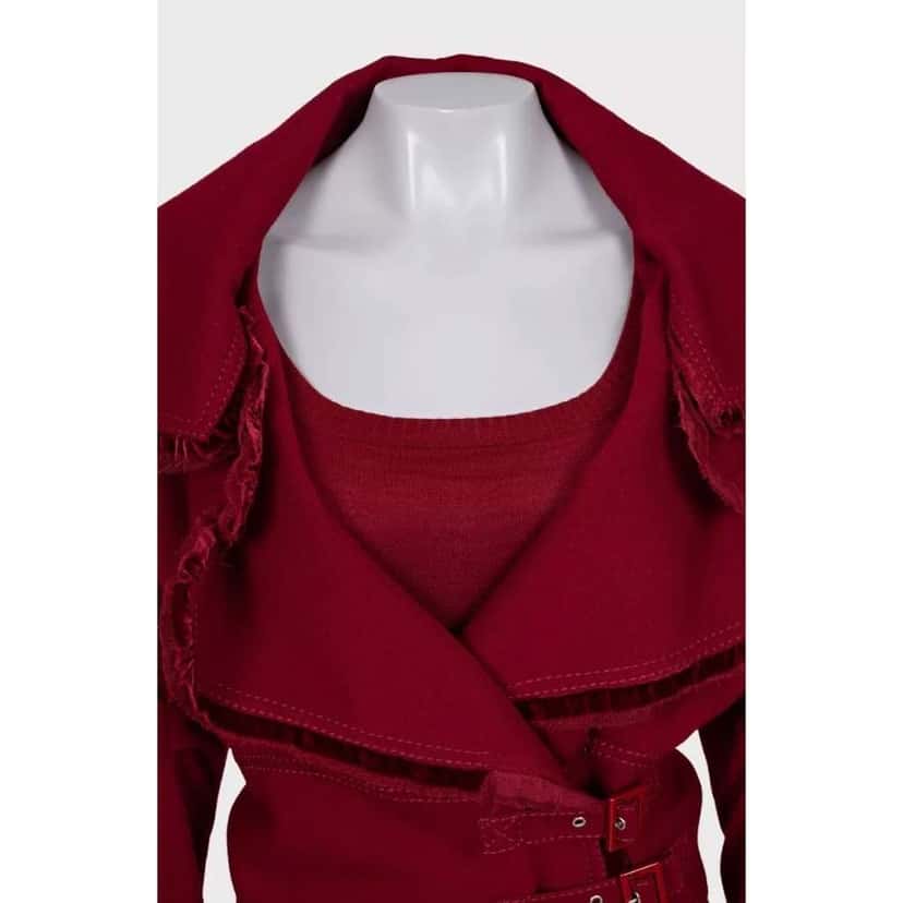 Dior Christian Blend Costume Set Tank Red Silk Very good condition - Box View