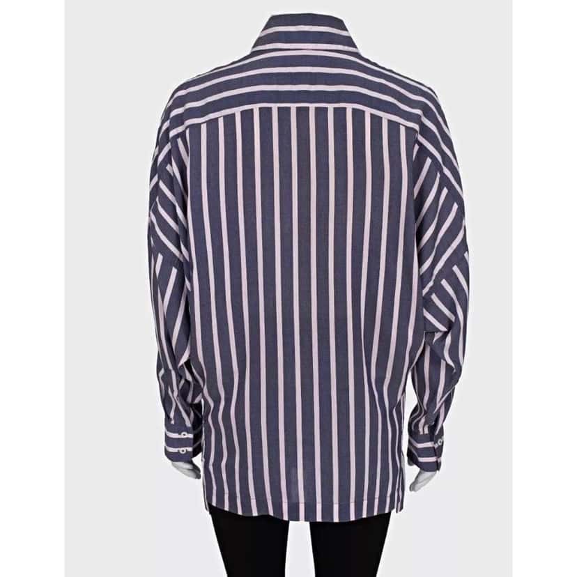 Vivienne Westwood Striped Oversize Viscose Blend Shirt Purple Silk Very good condition - Inside View