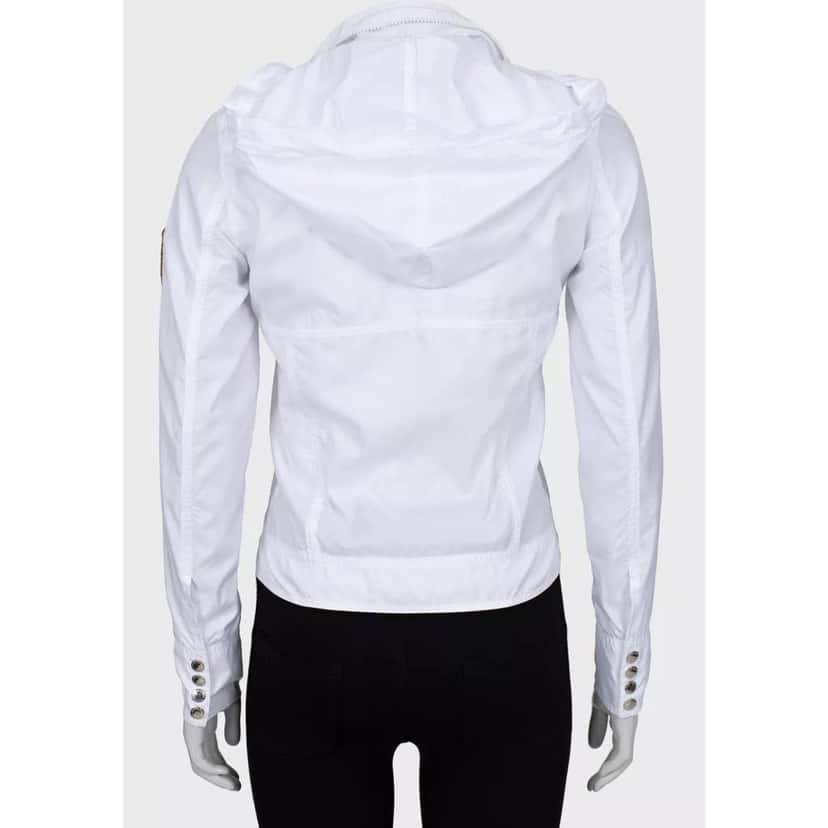 Jean Paul Gaultier Hooded Windbreaker Jacket White Cotton Good condition - Inside View