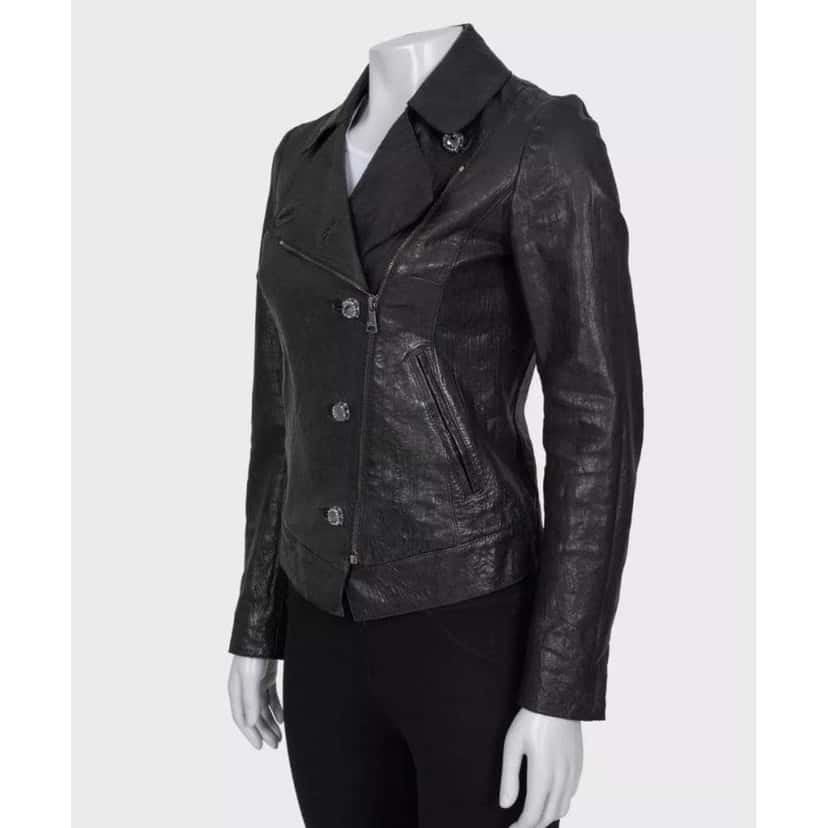 Dolce & Gabbana Jacket Black Leather Very good condition - Back View