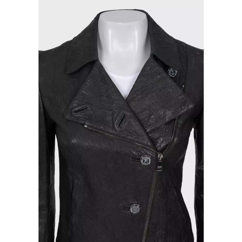Dolce & Gabbana Jacket Black Leather Very good condition - Model View