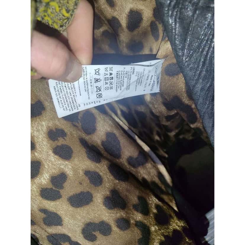 Dolce & Gabbana Jacket Black Leather Very good condition - Box View