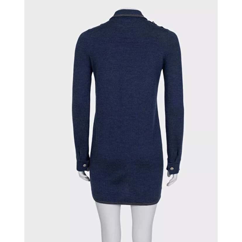 Chanel Dress Blue Silk Very good condition - Inside View