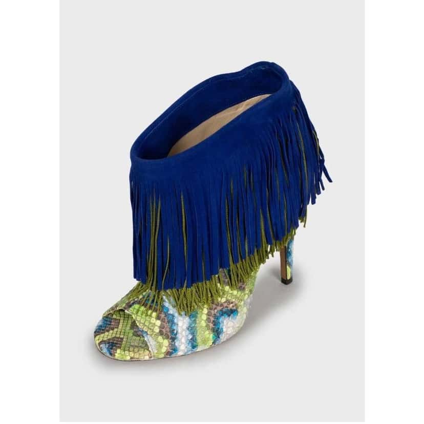 Jimmy Choo Fringe Ankle Boots MultiColor Leather Very good condition - Back View