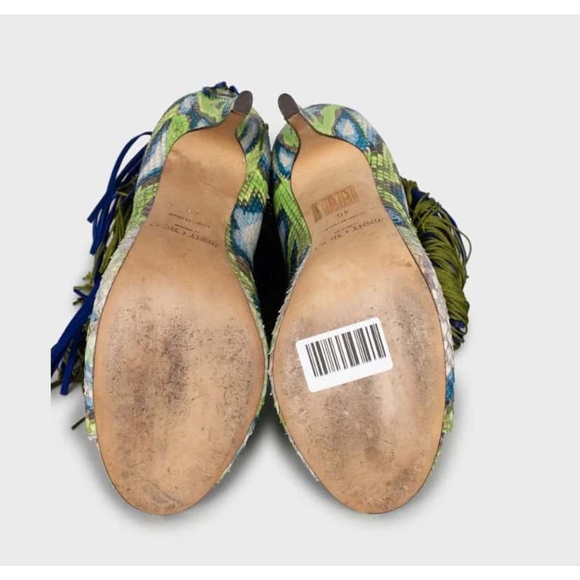 Jimmy Choo Fringe Ankle Boots MultiColor Leather Very good condition - Box View