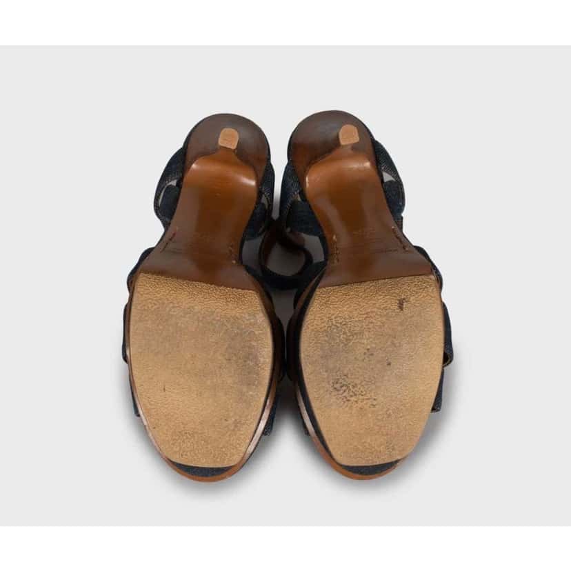 Saint Laurent Tribute Sandals Blue Very good condition - Box View