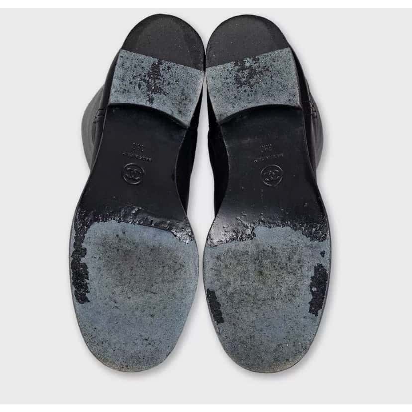 Chanel Ankle Boots Black Leather Very good condition - Box View