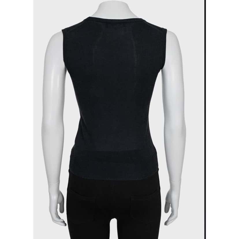 Dolce & Gabbana Button Down Tank Top Black Cotton Very good condition - Inside View