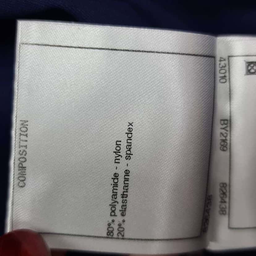 Chanel Club one piece Swimsuit Navy Cotton Very good condition - Box View