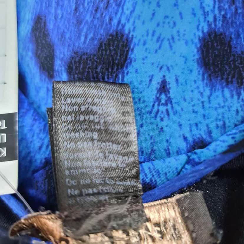 Roberto Cavalli One Shoulder Animal Print Swimsuit Black Cotton Very good condition - Model View