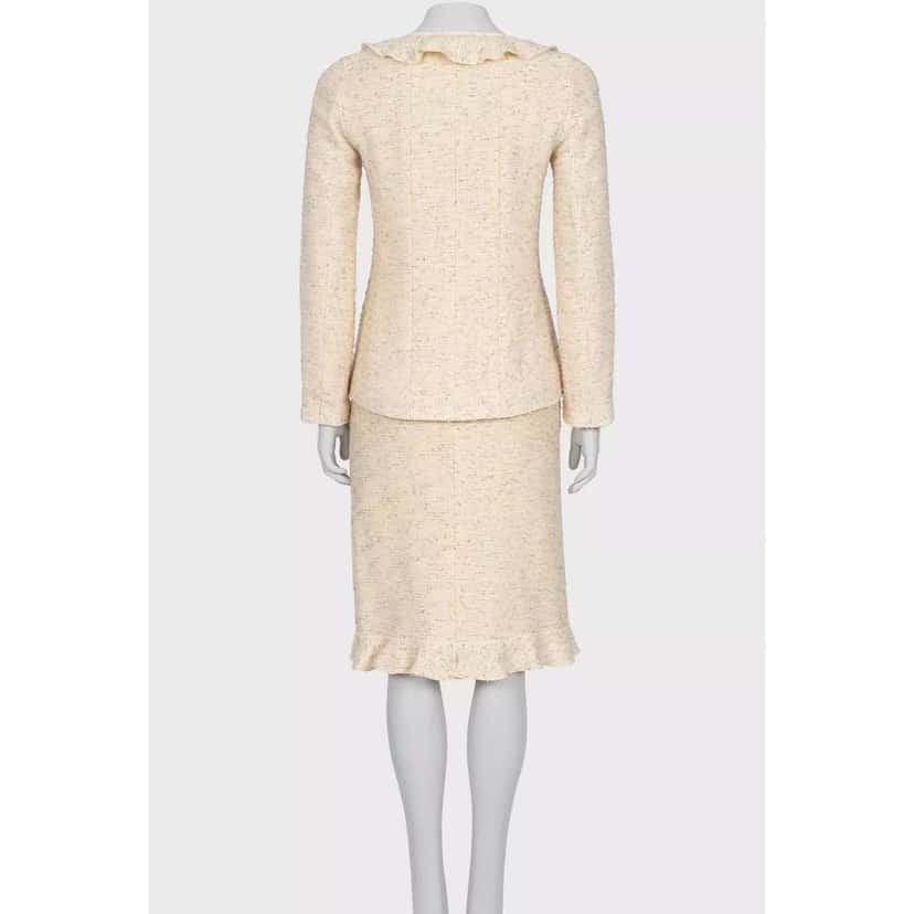 Chanel 1999/2000 Mary Quant Suit Beige Wool Very good condition - Inside View