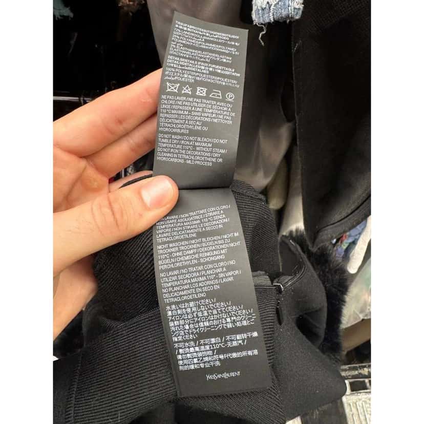 Saint Laurent Trim Sleeveless Dress Black Wool Good condition - Box View