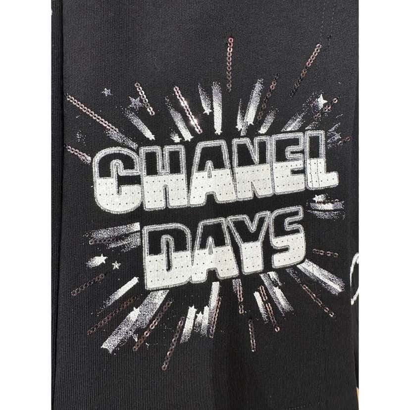 Chanel 2021 Logo Symbols Skirt Black Cotton Very good condition - Model View