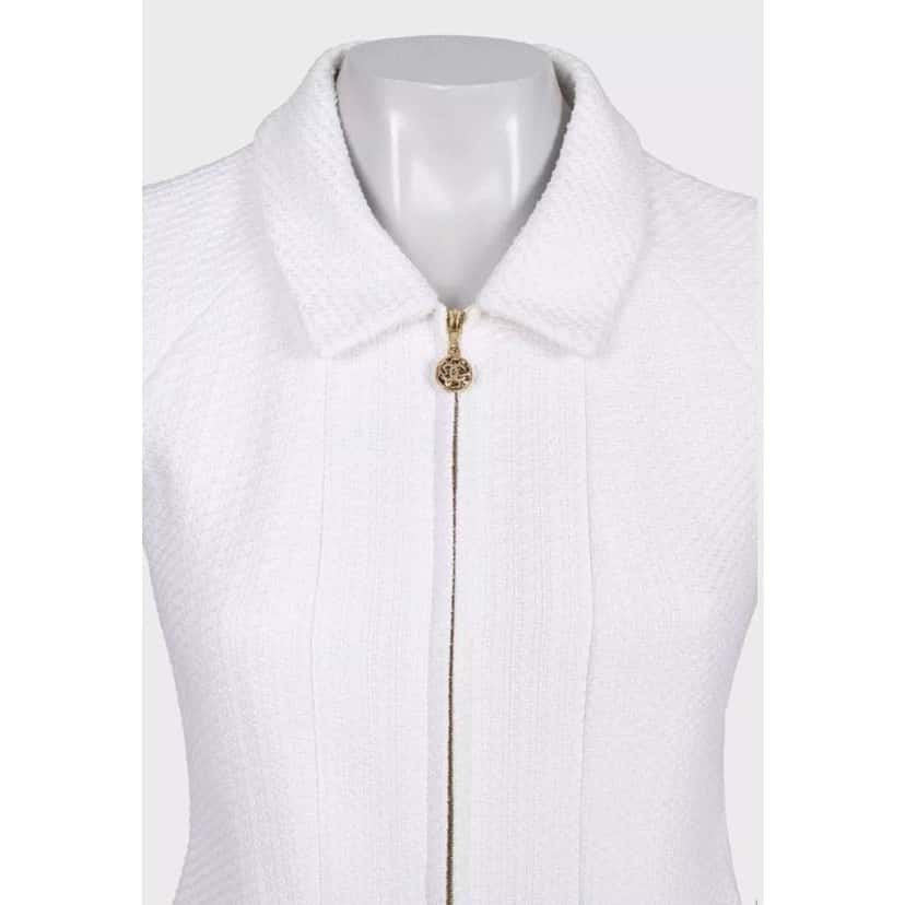 Chanel Blend Skirt Suit White Cotton Very good condition - Box View
