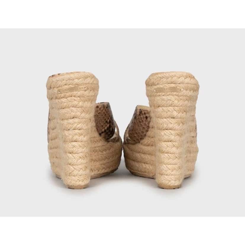 Jimmy Choo Animal Print Wedge Sandals MultiColor Leather Very good condition - Model View