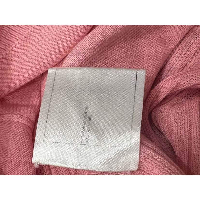Chanel Magenta Ribbed Dress Gold Cotton Very good condition - Box View