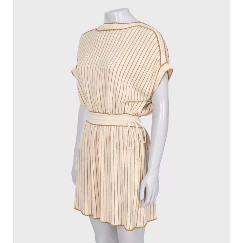 Gucci Stripe Dress Beige Cotton Very good condition - Back View