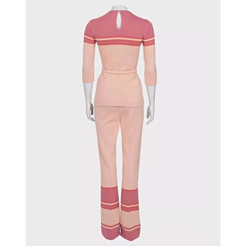 Miu Miu Striped Suit Set Pink Cotton Very good condition - Inside View