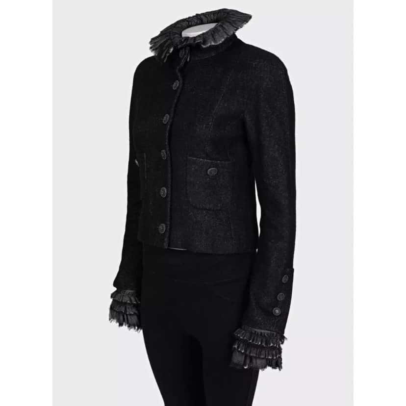 Chanel 2013 Cropped Jacket Black Cotton Never worn, with tag - Back View