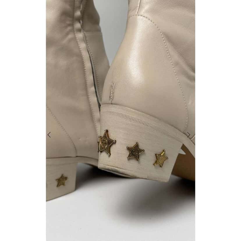 Chanel Paris Dallas Cap Toe Thigh Beige Leather Very good condition - Back View