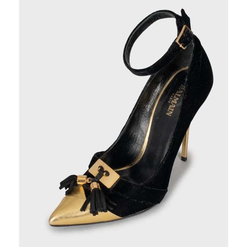 Balmain Pumps with Heels Black Leather Very good condition - Inside View