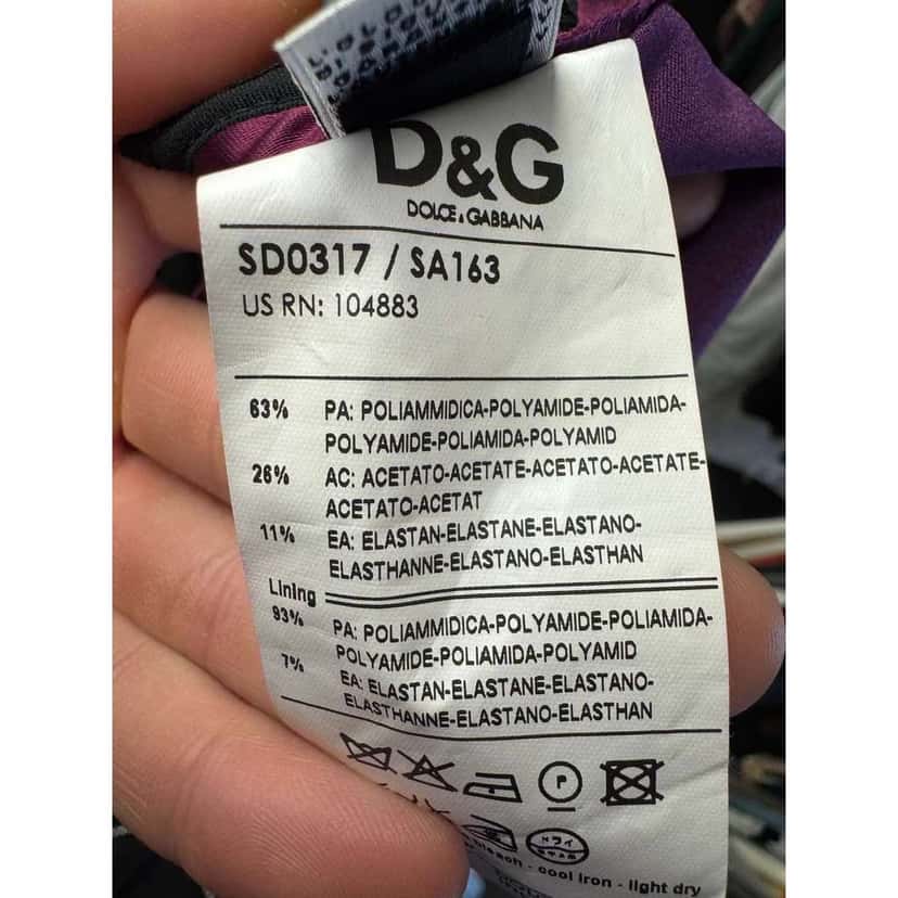 Dolce & Gabbana Sleeveless Dress Sz.40fr Purple Satin Very good condition - Box View