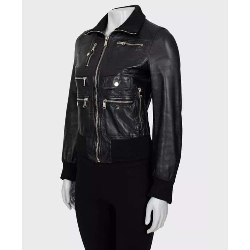 Dolce & Gabbana Jacket Black Leather Very good condition - Back View