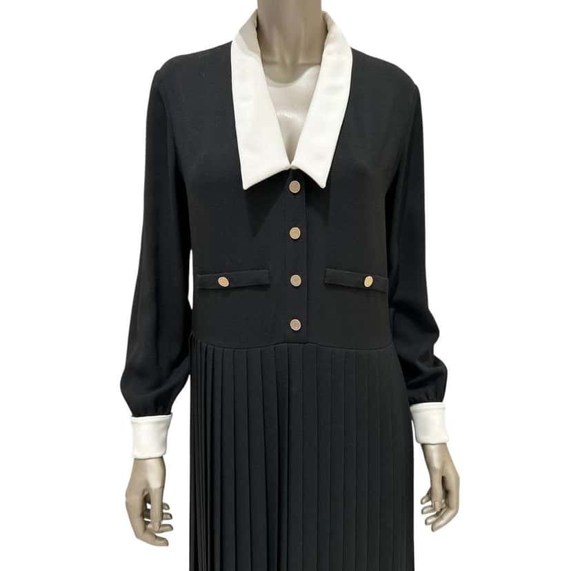 Celine Long Timeless Dress Black Cotton Very good condition - Inside View