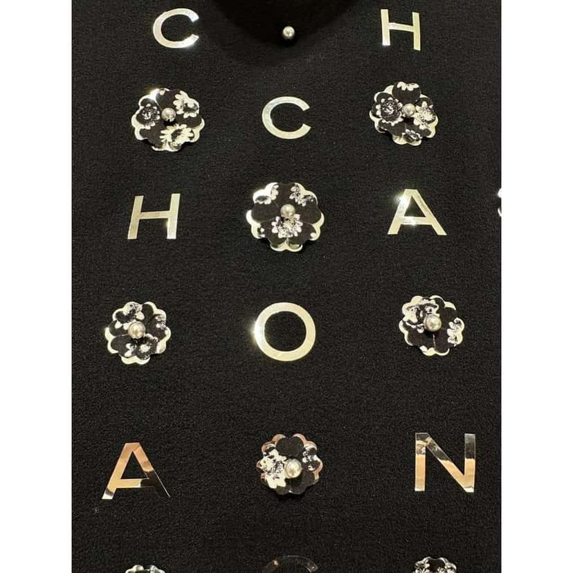 Chanel 2021 Runway Crop Top Black Silk Very good condition - Back View