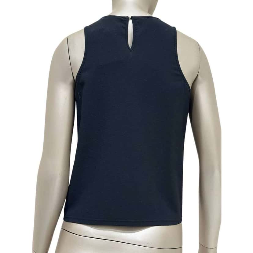 Chanel 2021 Runway Crop Top Black Silk Very good condition - Inside View