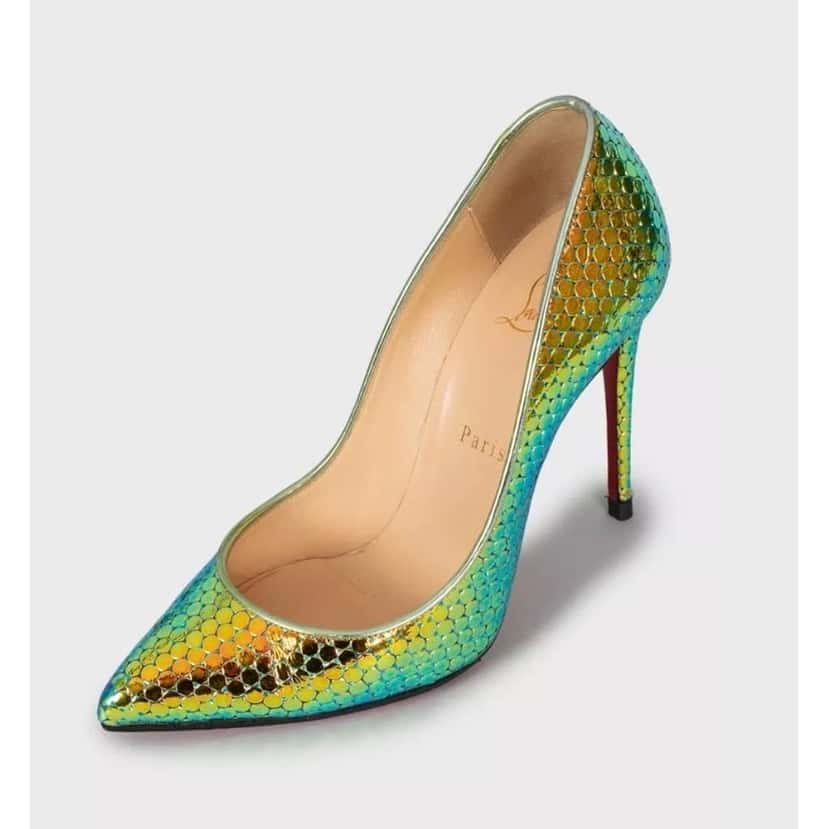Christian Louboutin Pigalle Pumps Green Leather Very good condition - Inside View