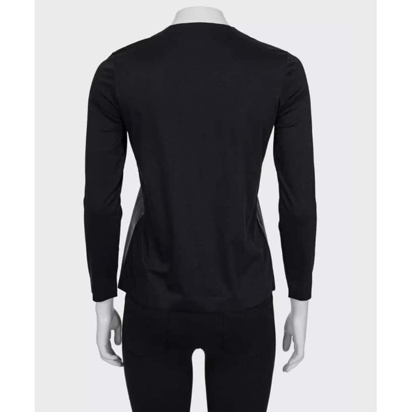 Celine Straight Longsleeve Top with Eco Black Cotton Very good condition - Inside View