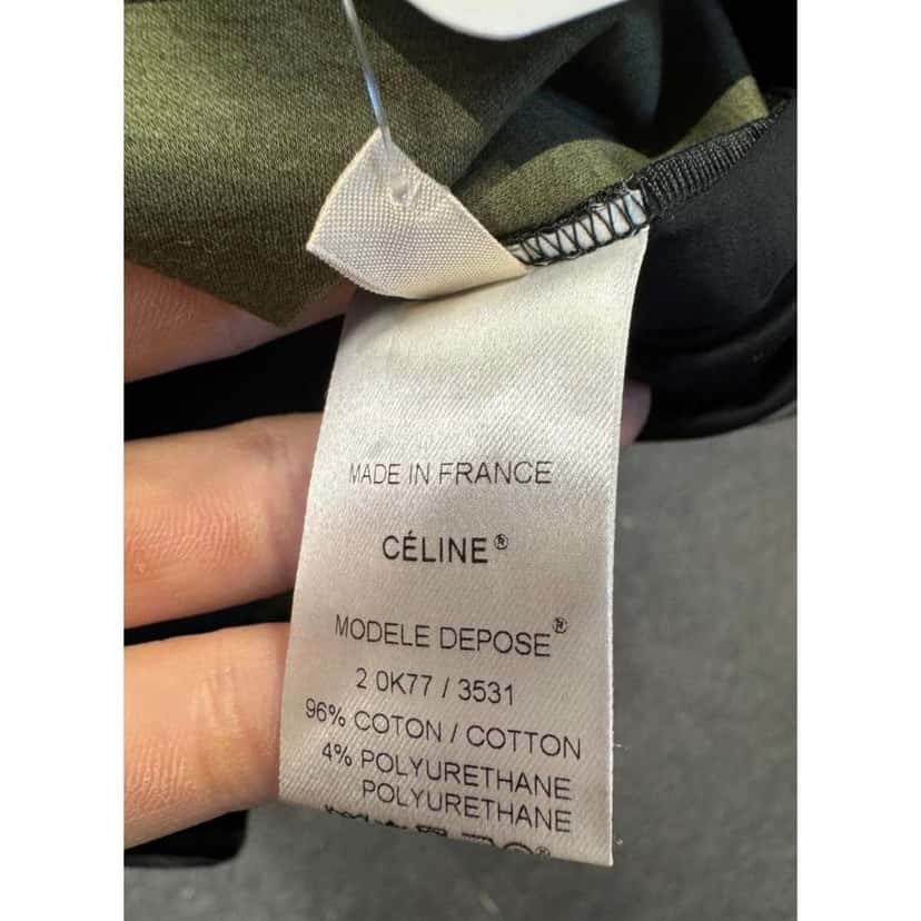 Celine Straight Longsleeve Top with Eco Black Cotton Very good condition - Box View