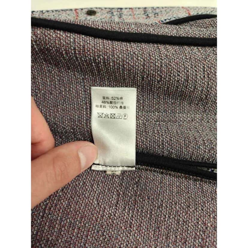 Celine Checked Blazer Blend, Lined Red Cotton Very good condition - Box View