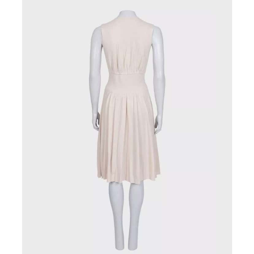 Prada Fitted Sleeveless Dress Beige Wool Very good condition - Inside View