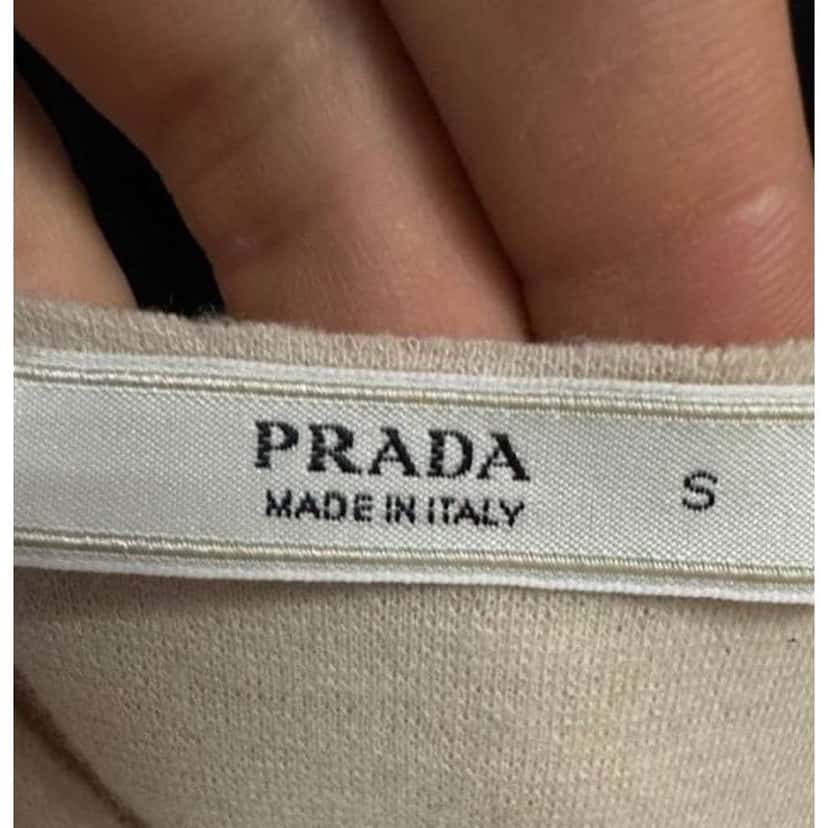 Prada Fitted Sleeveless Dress Beige Wool Very good condition - Box View