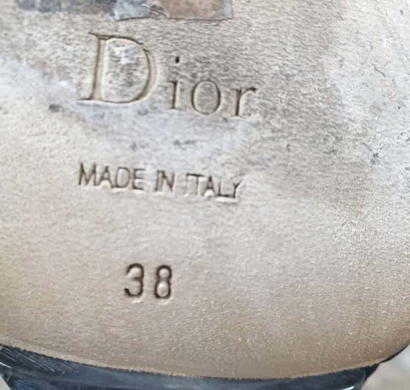 Dior Christian Neoprene Strappy Sandals Black Leather Very good condition - Inside View