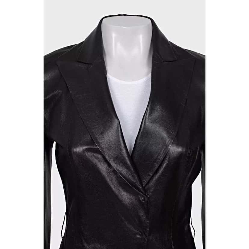 Gucci Jacket Black Leather Very good condition - Model View