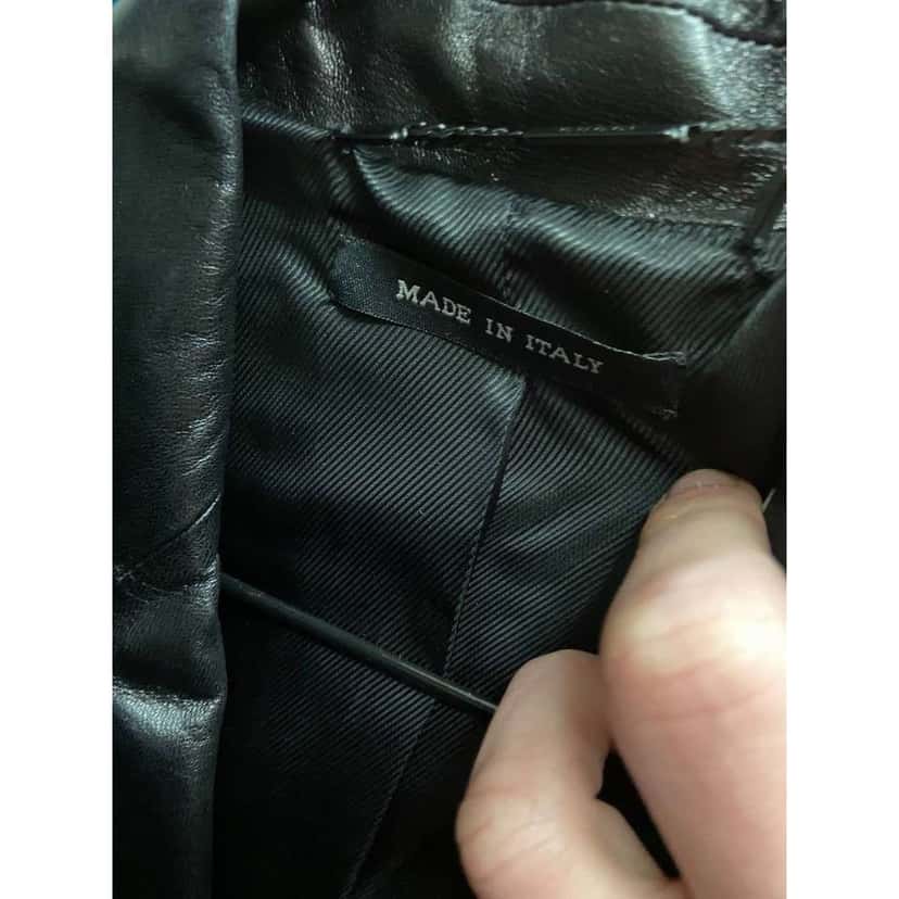 Gucci Jacket Black Leather Very good condition - Box View