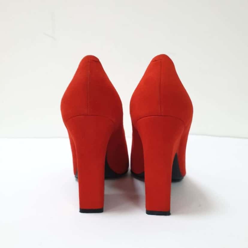 Celine Bright Heels Pumps Red Suede Very good condition - Box View