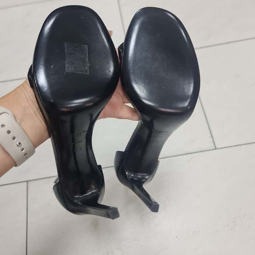 Saint Laurent Heeled Sandals Black Leather Very good condition - Box View
