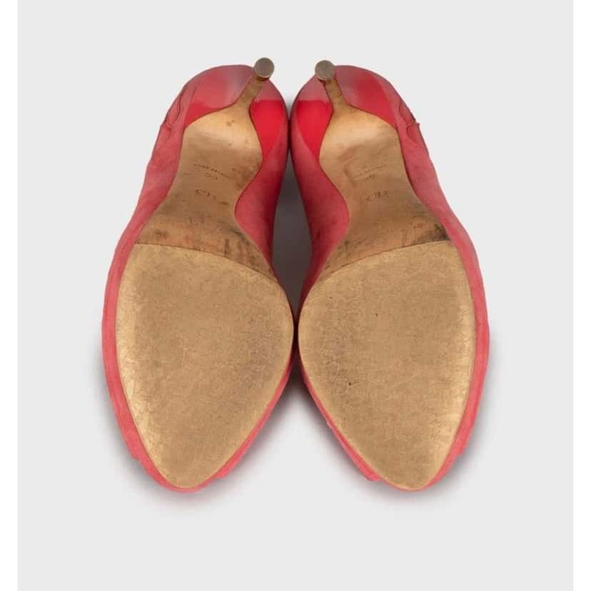 Dior Christian Open Toe Stiletto Pumps Pink Leather Very good condition - Box View