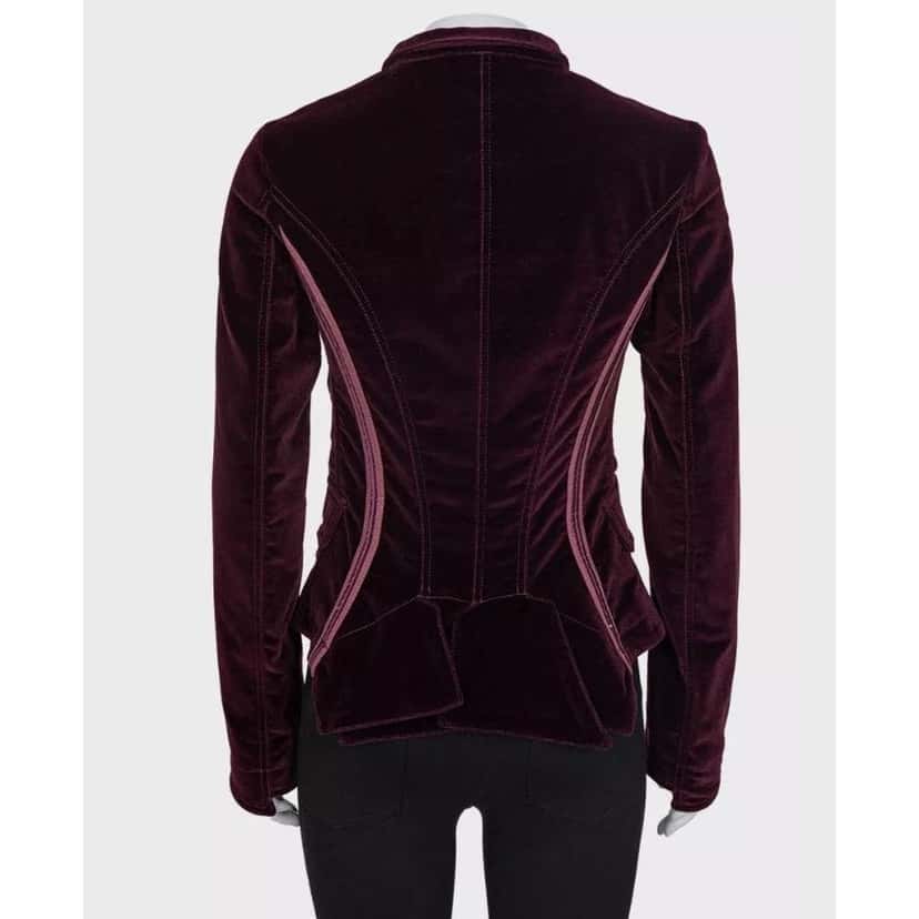 Roberto Cavalli Fitted Zip Jacket Purple Cotton Very good condition - Inside View